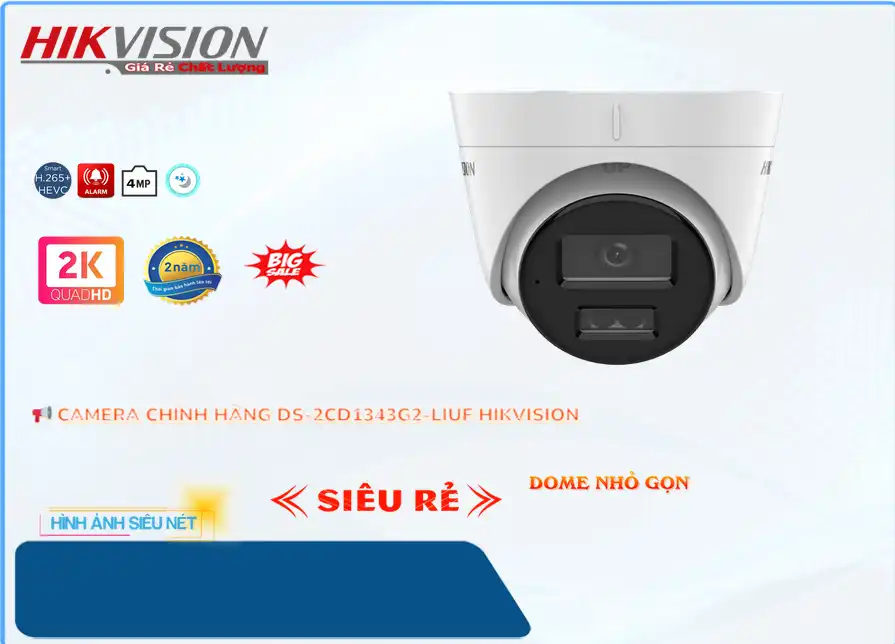 DS-2CD1343G2-LIUF Sắc Nét Hikvision DS-2CD1343G2-LIUF Sắc Nét Hikvision