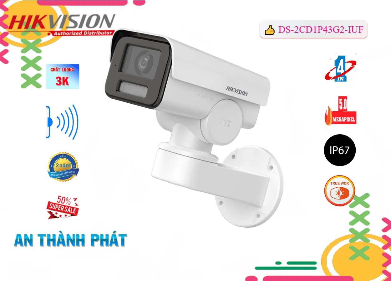 Camera Hikvision Thiết kế Đẹp DS-2CD1P43G2-IUF Camera Hikvision Thiết kế Đẹp DS-2CD1P43G2-IUF