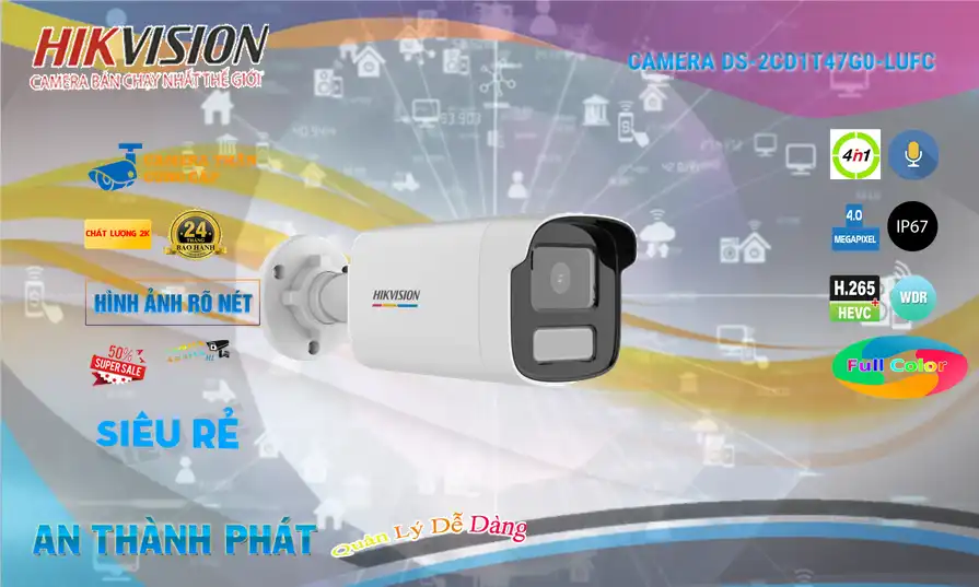 DS-2CD1T47G0-LUFC Sắc Nét Hikvision DS-2CD1T47G0-LUFC Sắc Nét Hikvision