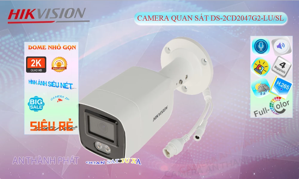 Hikvision DS-2CD2047G2-LU/SL Sắc Nét