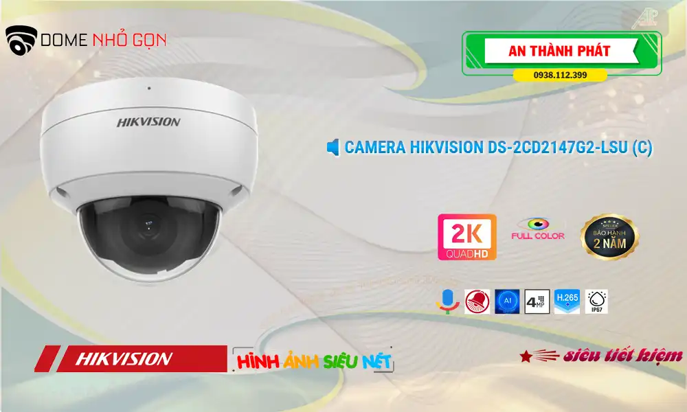 DS-2CD2147G2-LSU (C) sắc nét Hikvision
