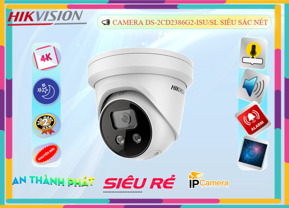 DS-2CD2386G2-ISU/SL Camera Hikvision Giá tốt DS-2CD2386G2-ISU/SL Camera Hikvision Giá tốt