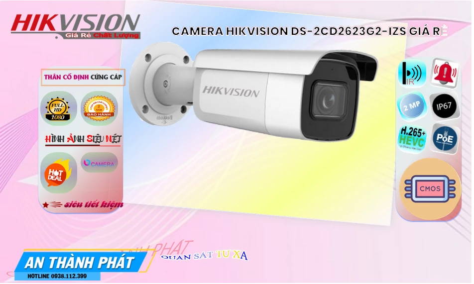 ✔️ Hikvision DS-2CD2623G2-IZS Sắc Nét