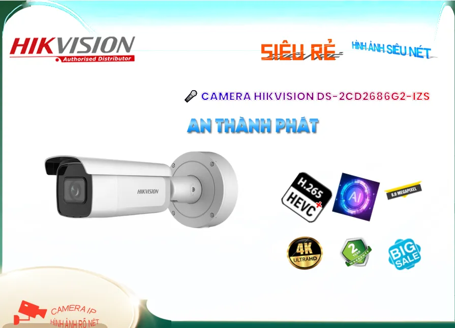 DS-2CD2686G2-IZS sắc nét Hikvision DS-2CD2686G2-IZS sắc nét Hikvision