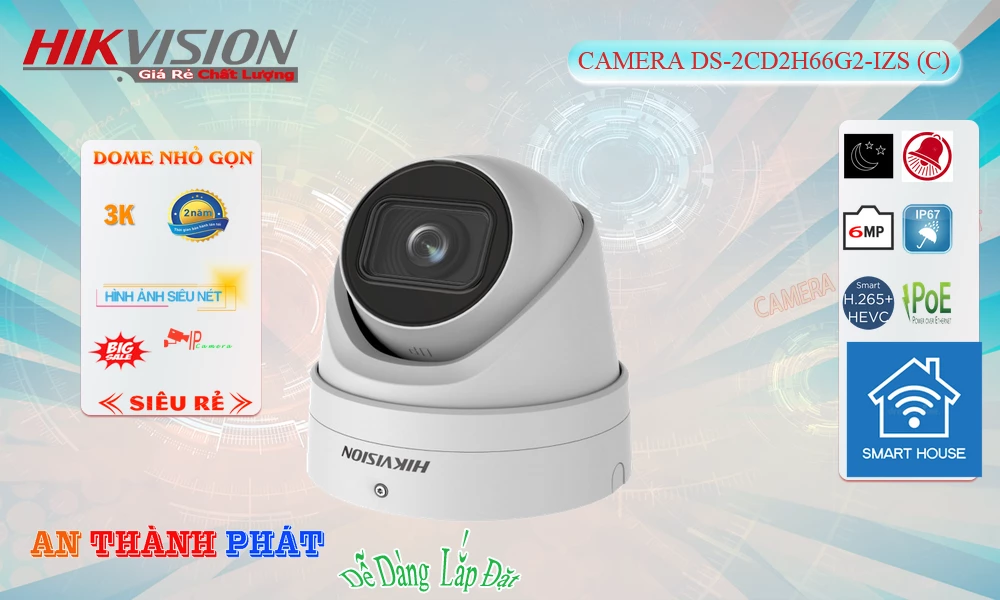DS-2CD2H66G2-IZS(C) Hikvision giá rẻ chất lượng cao