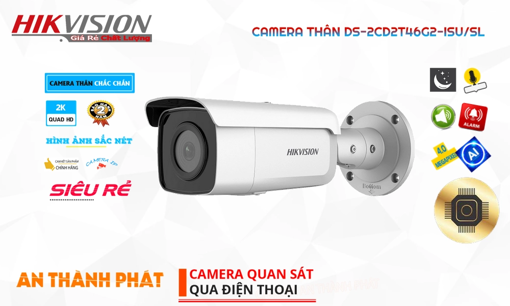 Camera An Ninh Hikvision DS-2CD2T46G2-ISU/SL Giá rẻ Camera An Ninh Hikvision DS-2CD2T46G2-ISU/SL Giá rẻ