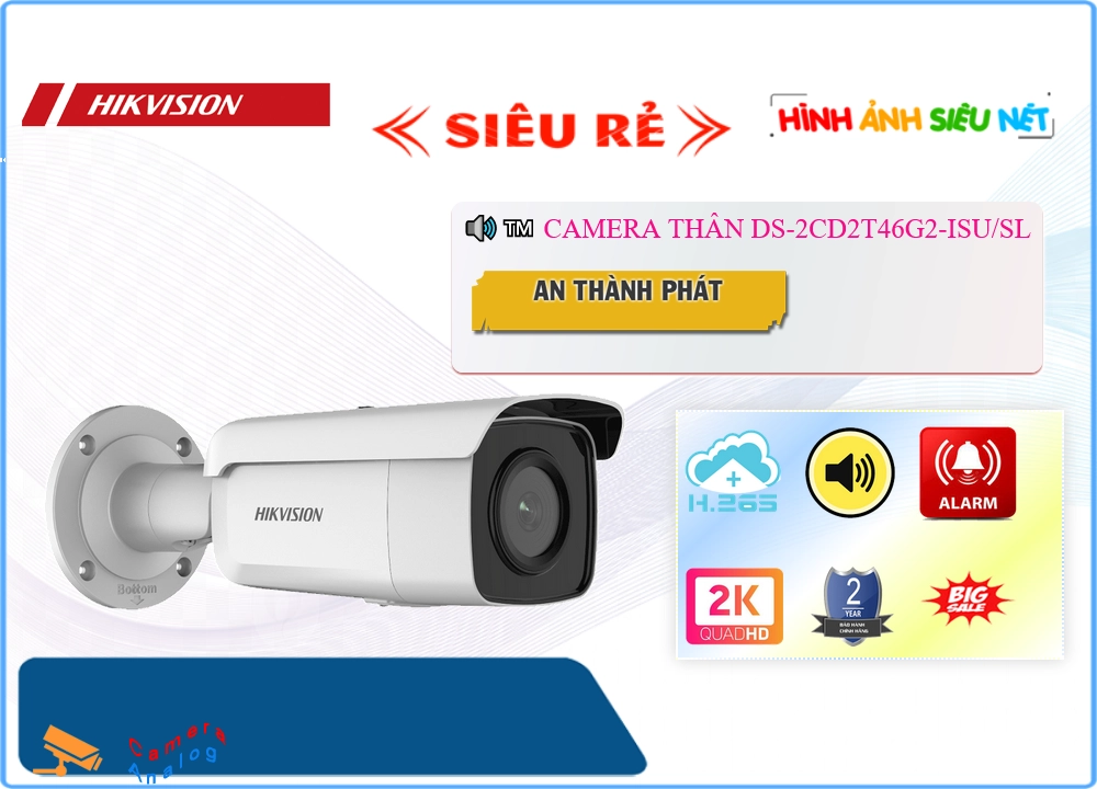 Camera An Ninh Hikvision DS-2CD2T46G2-ISU/SL Giá rẻ Camera An Ninh Hikvision DS-2CD2T46G2-ISU/SL Giá rẻ
