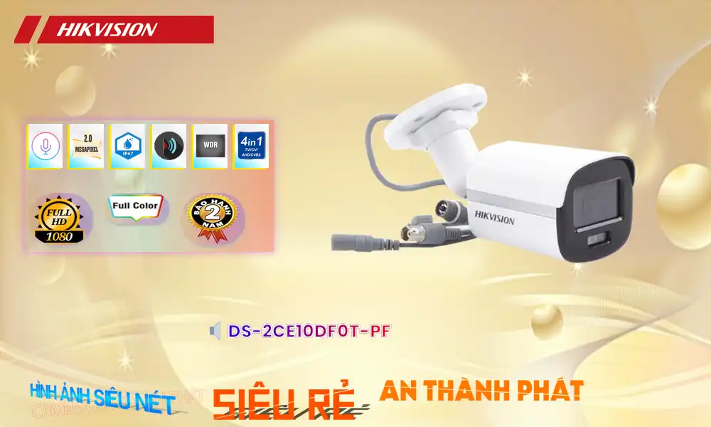 Camera DS-2CE10DF0T-PF Hikvision đang khuyến mãi