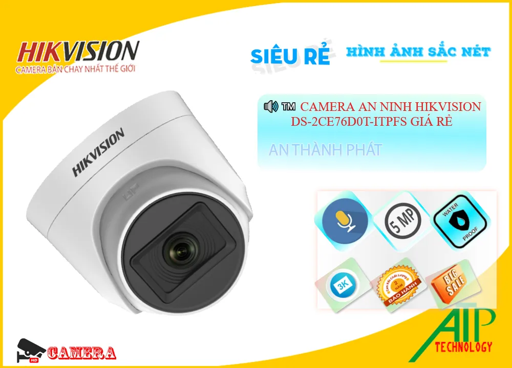 DS-2CE76D0T-ITPFS Camera Giám Sát Giá rẻ ✔️ DS-2CE76D0T-ITPFS Camera Giám Sát Giá rẻ ✔️
