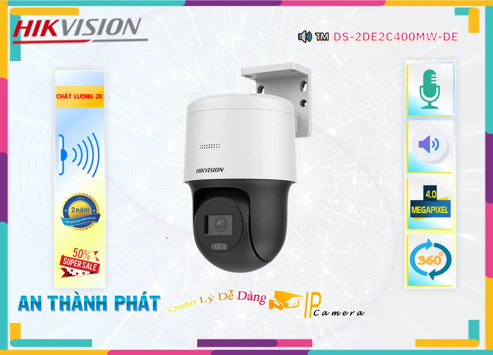 Hikvision DS-2DE2C400MW-DE Sắc Nét ✔️ Hikvision DS-2DE2C400MW-DE Sắc Nét ✔️
