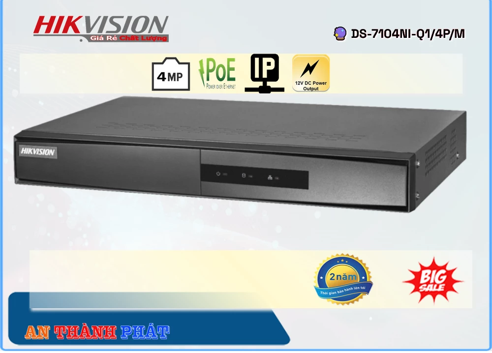 DS-7104NI-Q1/4P/M Đầu ghi Camera Hikvision Đang giảm giá ❇ DS-7104NI-Q1/4P/M Đầu ghi Camera Hikvision Đang giảm giá ❇
