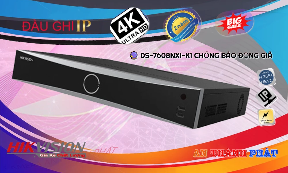 Đầu Ghi Camera DS-7608NXI-K1 Hikvision Chất Lượng