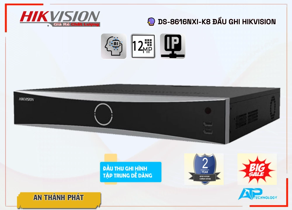 DS-8616NXI-K8 Đầu Thu Hikvision DS-8616NXI-K8 Đầu Thu Hikvision