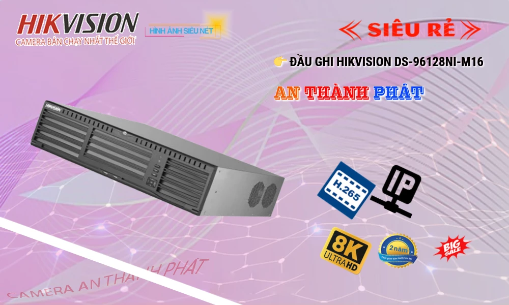 Đầu Thu KTS Hikvision DS-96128NI-M16 Giá rẻ