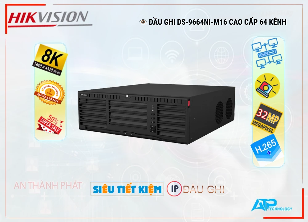 Đầu Thu Hikvision DS-9664NI-M16 Đầu Thu Hikvision DS-9664NI-M16