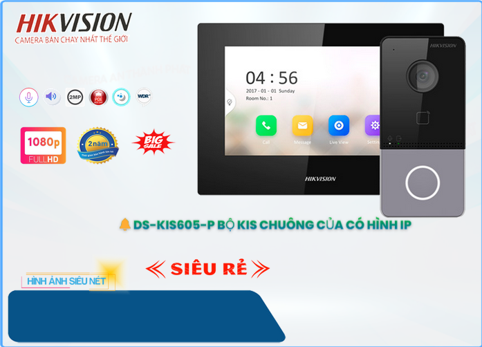 Chuôn cửa thông minh DS-KIS605-P Chuôn cửa thông minh DS-KIS605-P