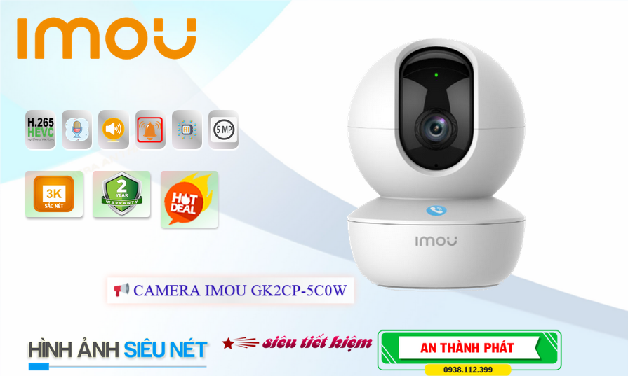 GK2CP-5C0W Sắc Nét Wifi Imou