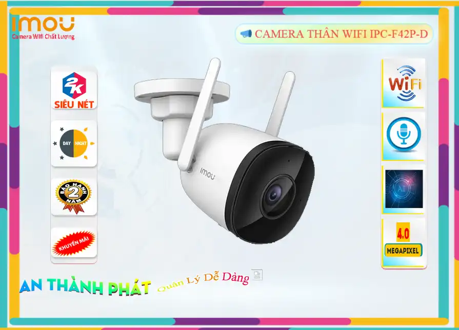 Camera Wifi Imou Thiết kế Đẹp IPC-F42P-D Camera Wifi Imou Thiết kế Đẹp IPC-F42P-D