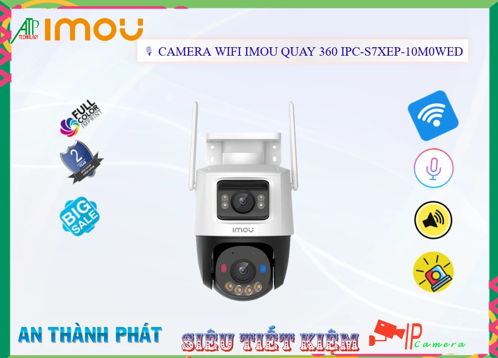 Không Dây Chức năng chuyên dụng Phát hiện chuyển động người bằng cảm biến AI IPC-S7XEP-10M0WED sắc nét Wifi Imou 👍 Không Dây Chức năng chuyên dụng Phát hiện chuyển động người bằng cảm biến AI IPC-S7XEP-10M0WED sắc nét Wifi Imou 👍