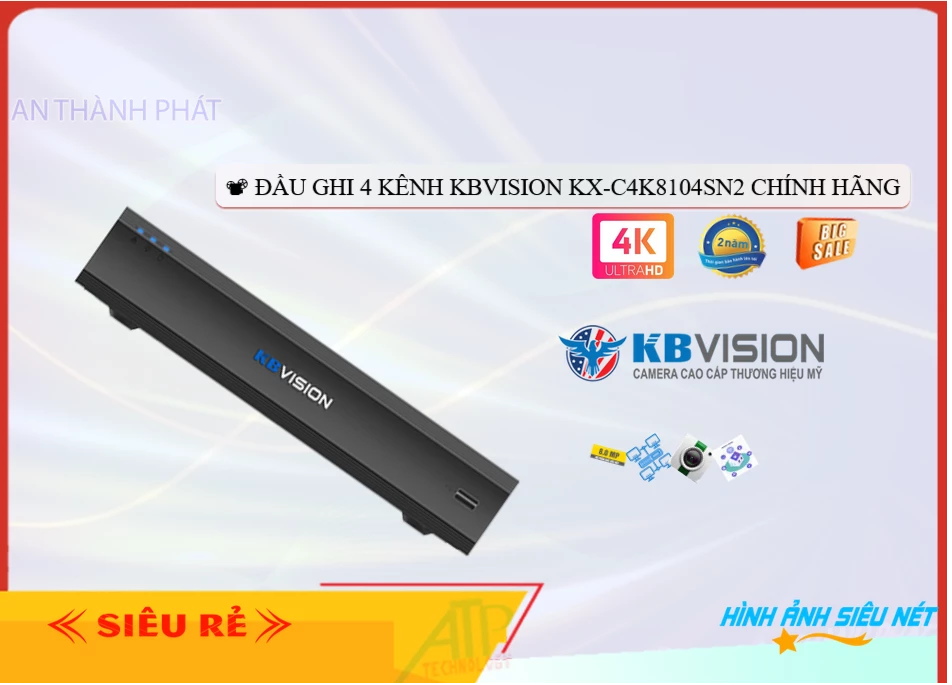 KX-C4K8104SN2 Đầu ghi Camera KBvision Giá rẻ KX-C4K8104SN2 Đầu ghi Camera KBvision Giá rẻ