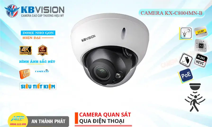 KX-C8004MN-B Camera KBvision Đang giảm giá KX-C8004MN-B Camera KBvision Đang giảm giá