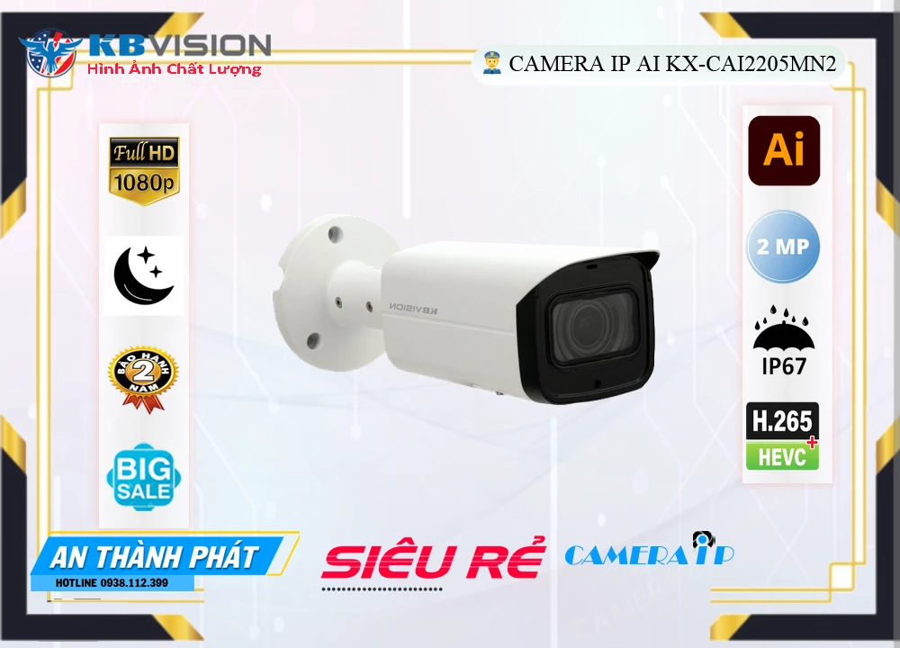 KX-CAi2205MN2 Camera Thiết kế Đẹp KBvision KX-CAi2205MN2 Camera Thiết kế Đẹp KBvision