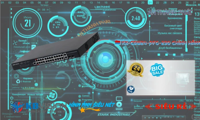 KBvision Switch Thiết bị nối mạng KX-CSW24-PFG-230 KBvision Switch Thiết bị nối mạng KX-CSW24-PFG-230