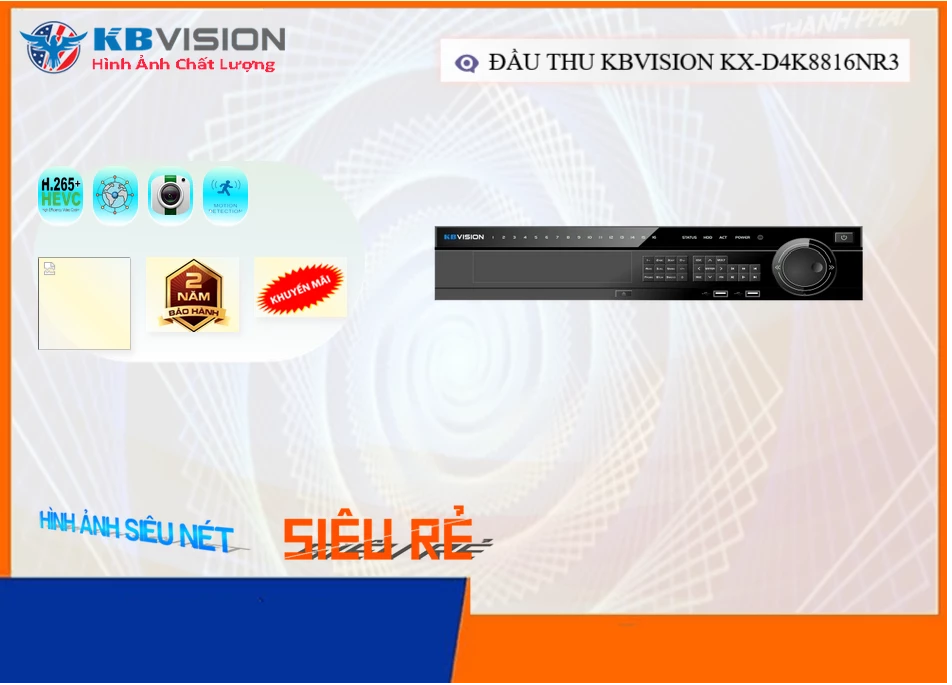 Đầu Thu KTS KBvision KX-D4K8816NR3 Chức Năng Cao Cấp Đầu Thu KTS KBvision KX-D4K8816NR3 Chức Năng Cao Cấp