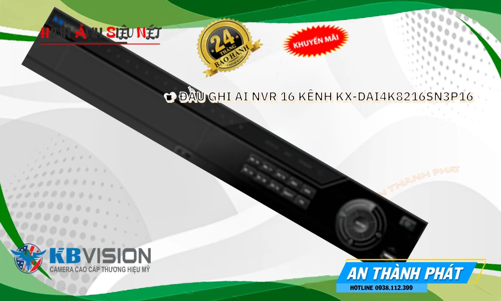 Đầu Ghi Camera KX-DAi4K8216SN3P16 KBvision Chất Lượng