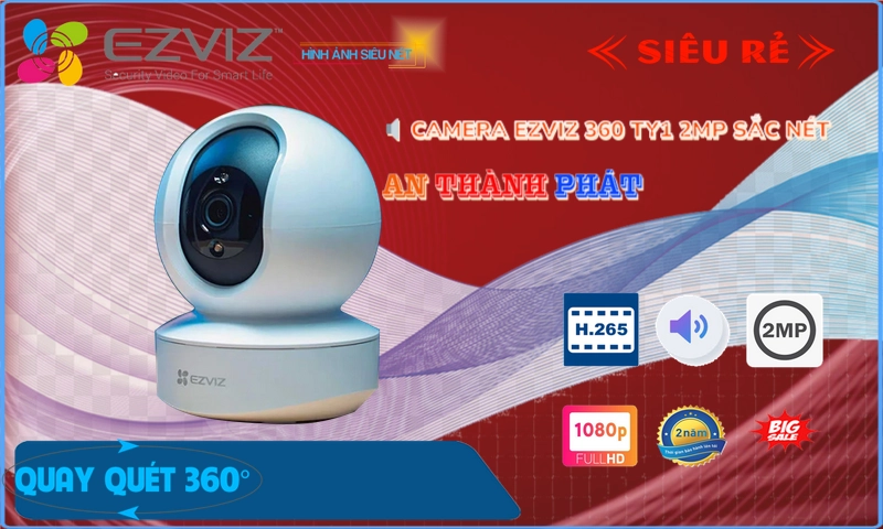 TY1 2MP Wifi Ezviz giá rẻ chất lượng cao
