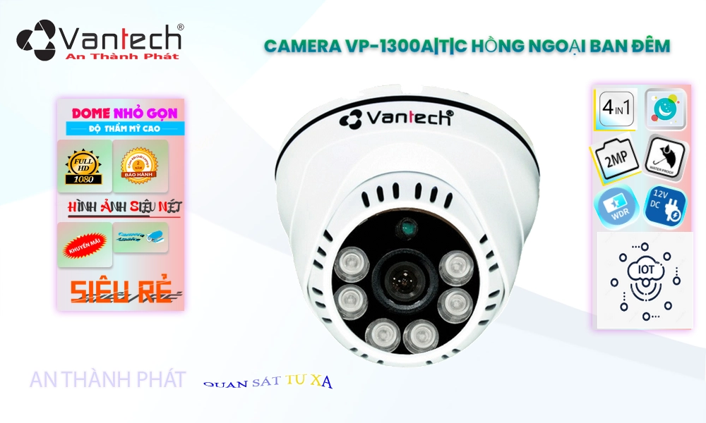 Camera VanTech VP-1300A|T|C Mẫu Đẹp Camera VanTech VP-1300A|T|C Mẫu Đẹp