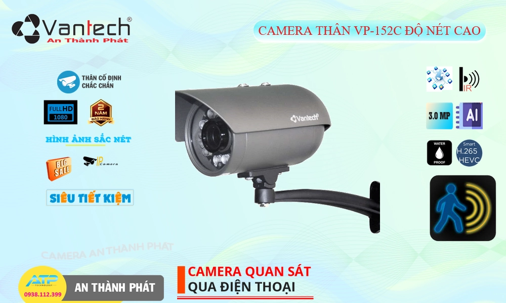 VP-152C Camera Cấp Nguồ Qua Dây Mạng VanTech