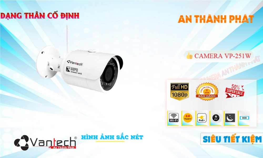 Camera Công Nghệ POE VP-251W VanTech
