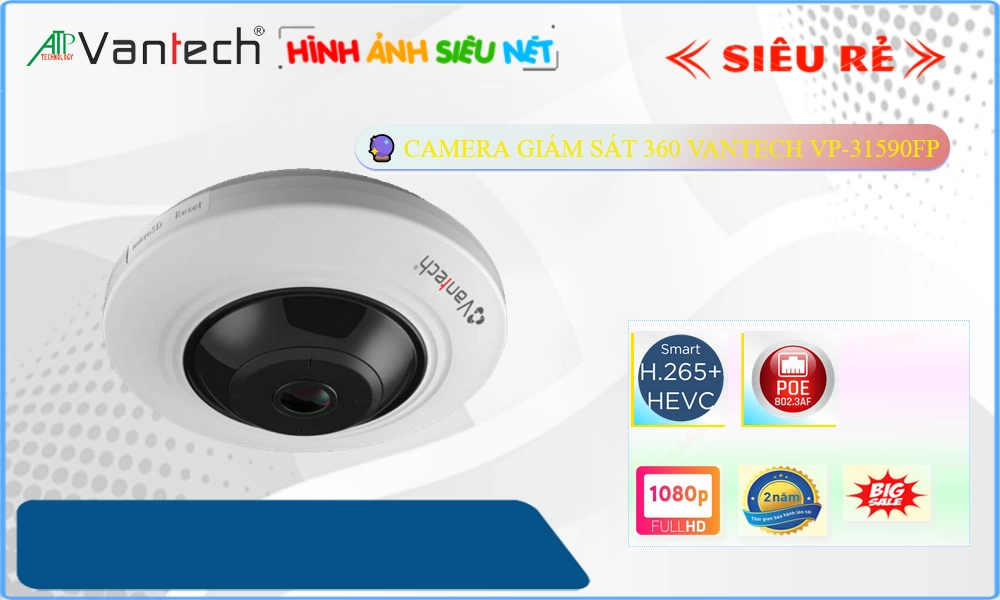 VP-31590FP Camera Cấp Nguồ Qua Dây Mạng VanTech