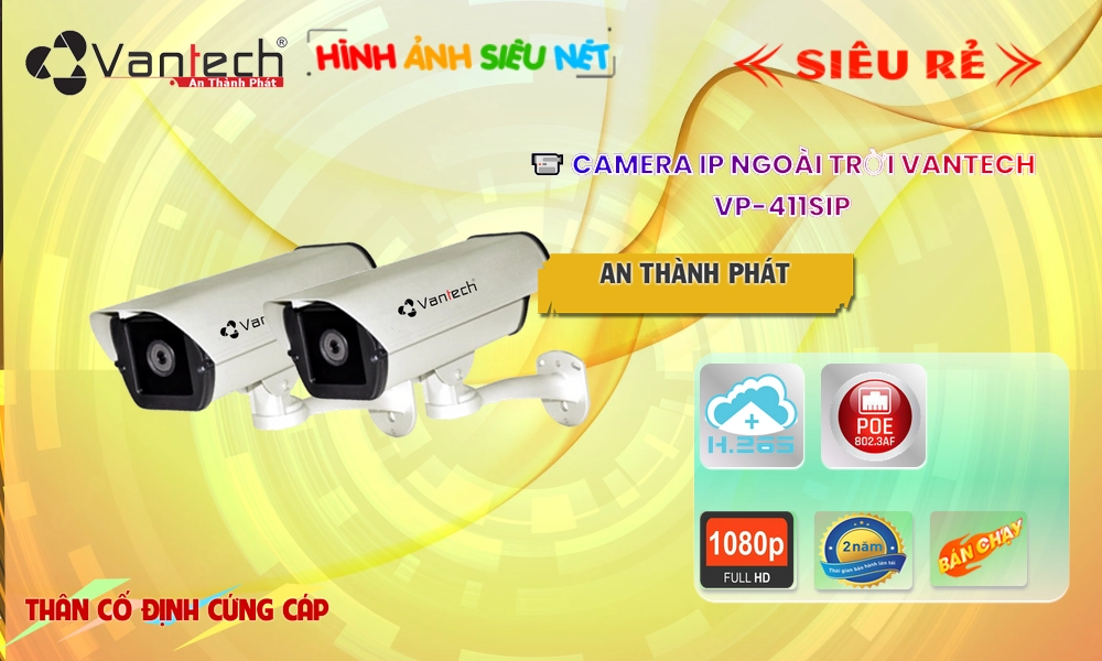 Camera IP POE VanTech VP-411SIP Mẫu Đẹp ✪ Camera IP POE VanTech VP-411SIP Mẫu Đẹp ✪