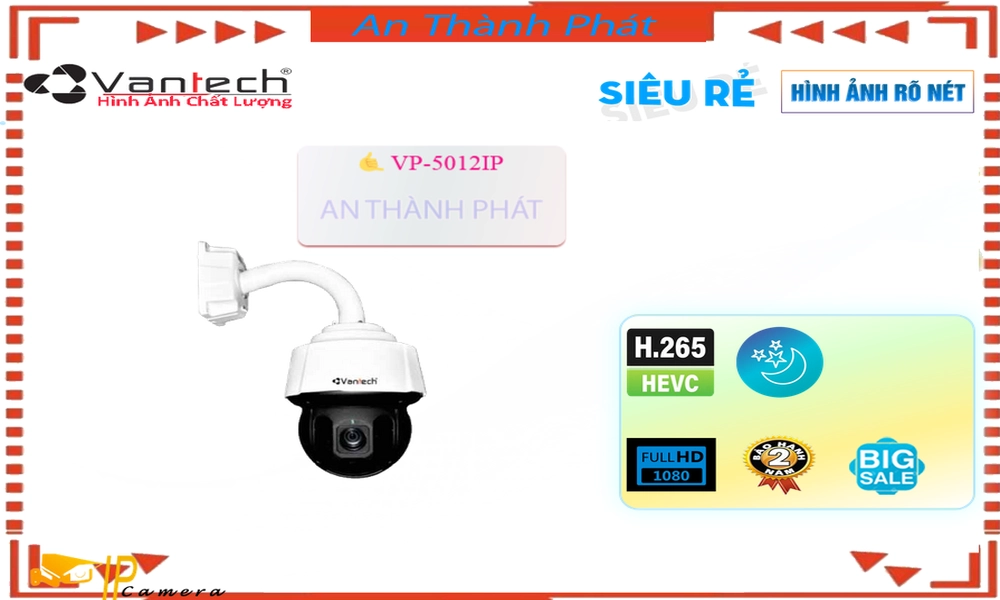 Camera VanTech Giá rẻ Công Nghệ HD VP-5012IP Camera VanTech Giá rẻ Công Nghệ HD VP-5012IP