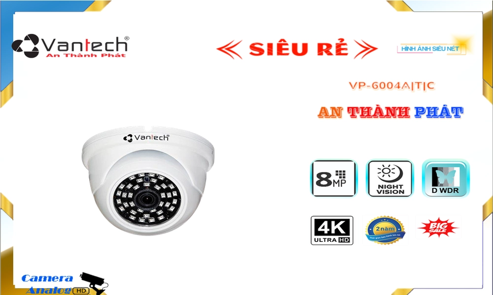 Camera HD Anlog VanTech VP-6004A|T|C Mẫu Đẹp Camera HD Anlog VanTech VP-6004A|T|C Mẫu Đẹp