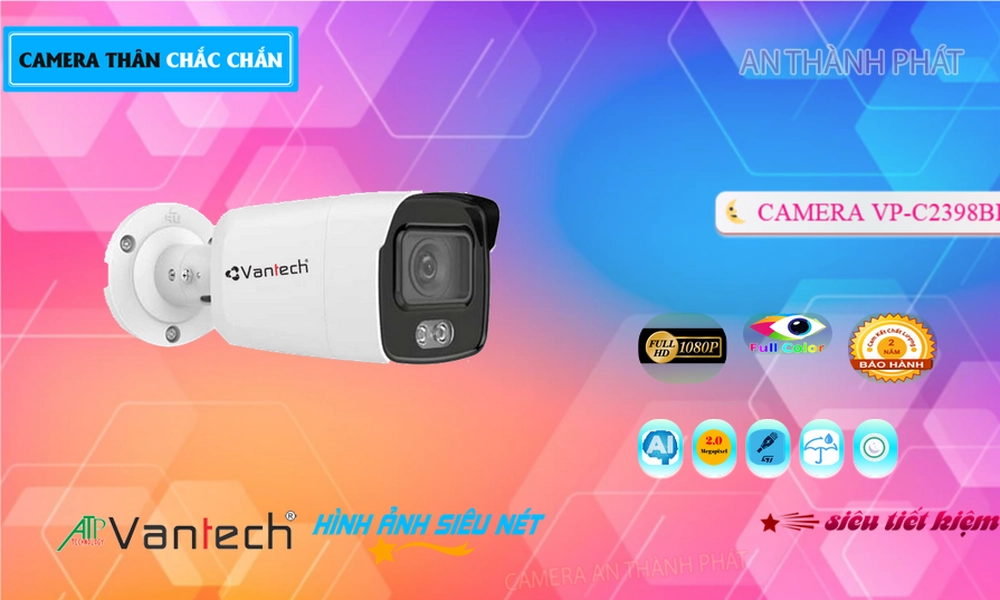 Camera VanTech Thiết kế Đẹp Công Nghệ POE VP-C2398BP