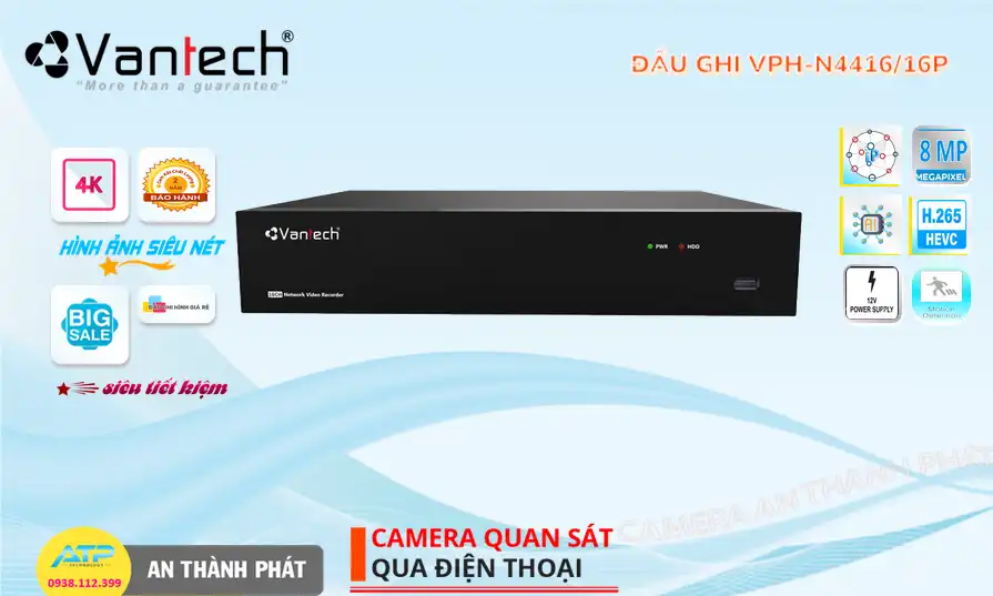 Đầu Thu VanTech VPH-N4416/16P Đầu Thu VanTech VPH-N4416/16P