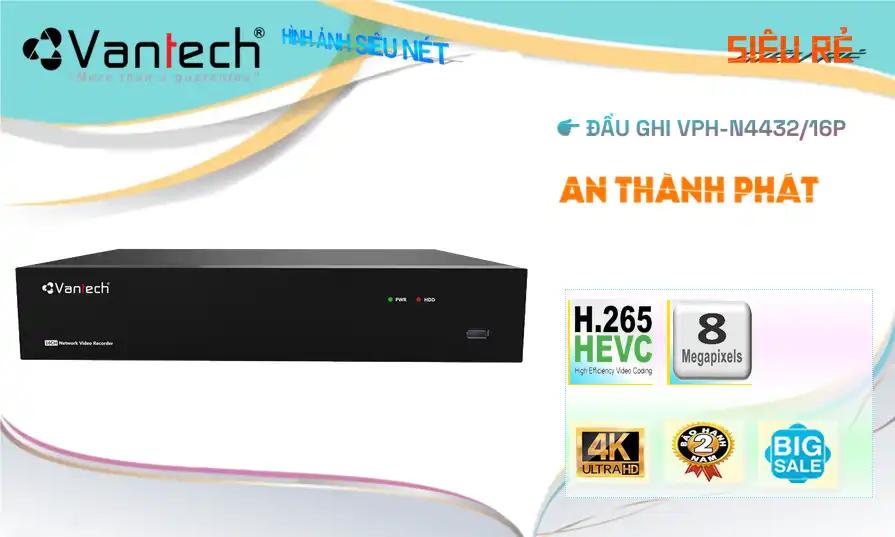 Đầu Thu Vantech VPH-N4432/16P Đầu Thu Vantech VPH-N4432/16P