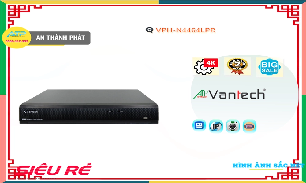 Đầu Thu KTS VanTech VPH-N4464LPR Chức Năng Cao Cấp Đầu Thu KTS VanTech VPH-N4464LPR Chức Năng Cao Cấp