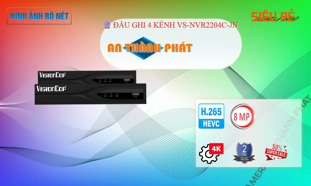 Đầu Ghi Visioncop VS-NVR2204C-JN Đầu Ghi Visioncop VS-NVR2204C-JN