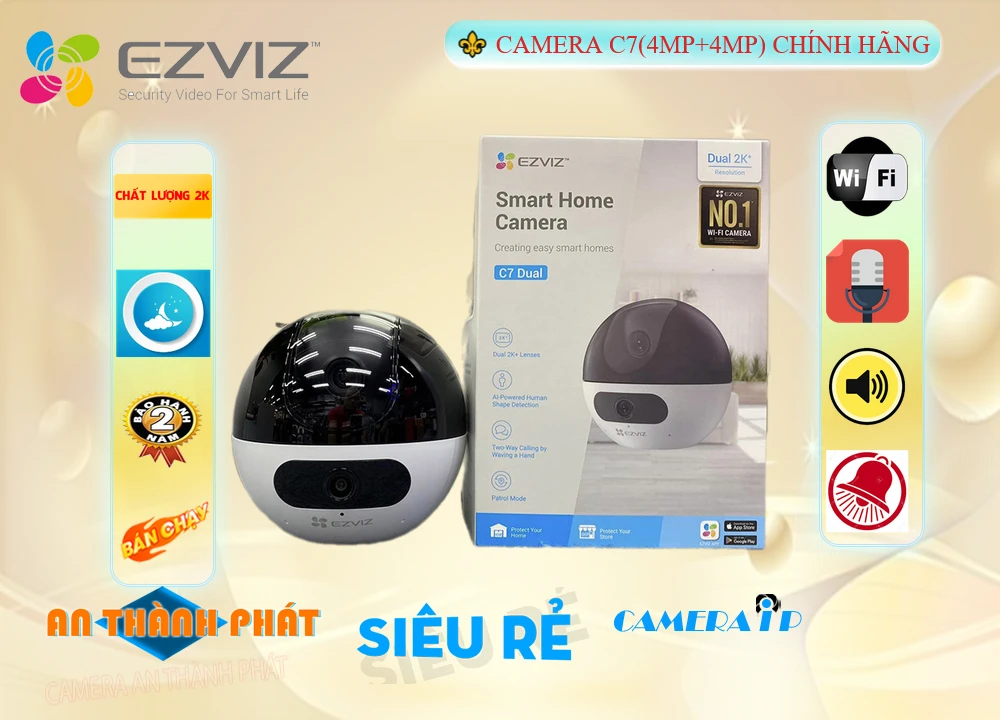 Camera Wifi Ezviz CS-C7-R100-8G44WF Camera Wifi Ezviz CS-C7-R100-8G44WF