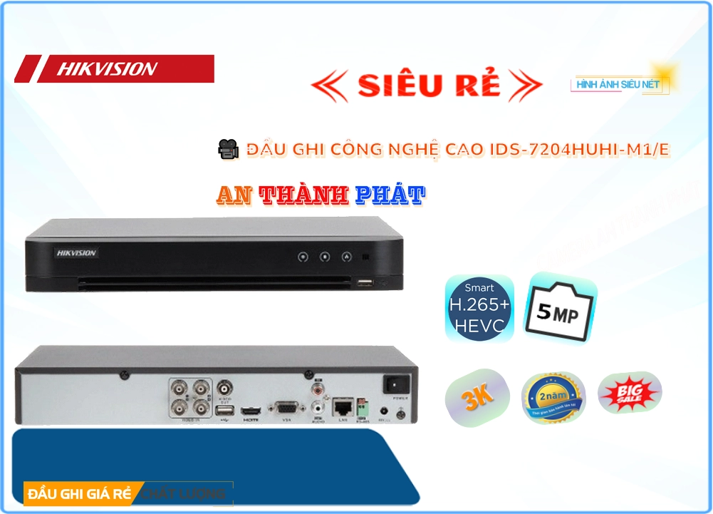 Đầu Thu iDS-7204HUHI-M1/E Hikvision Đầu Thu iDS-7204HUHI-M1/E Hikvision