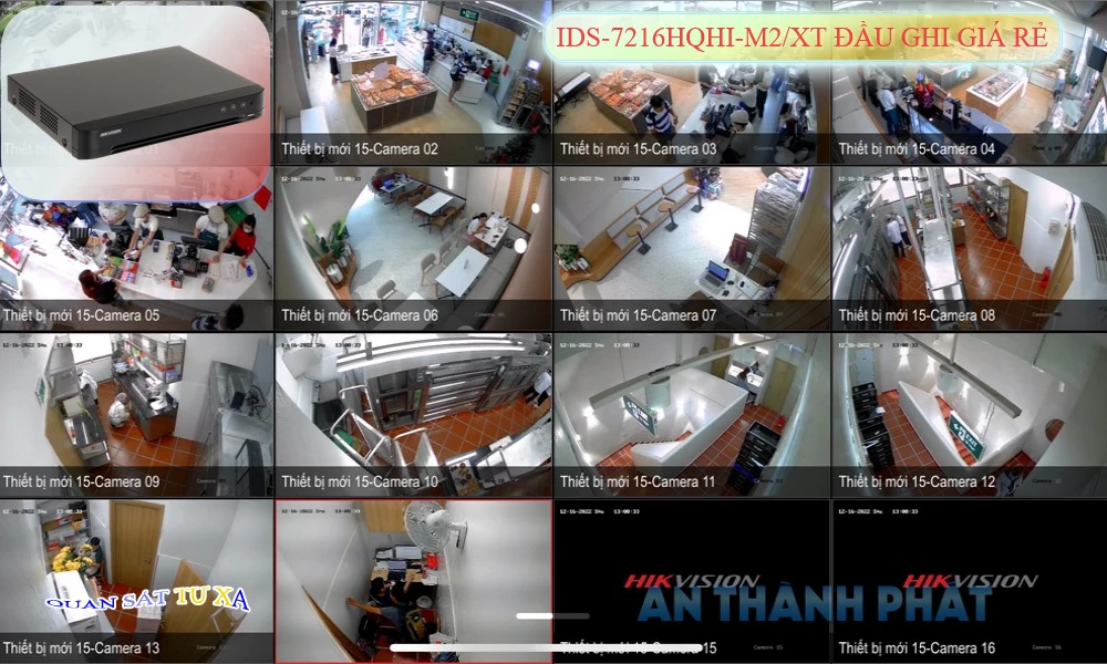 Đầu Ghi 16 Kênh iDS-7216HQHI-M2/XT Chính Hãng Hikvision